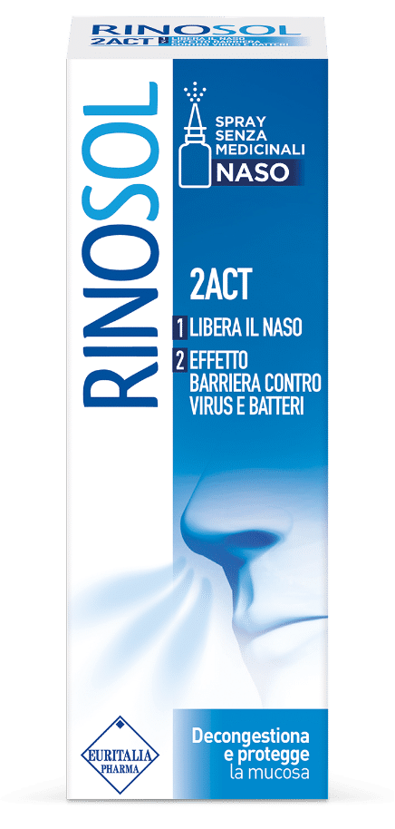 Rinosol 2 Act Spray Nasale - Libera il naso e protegge la mucosa