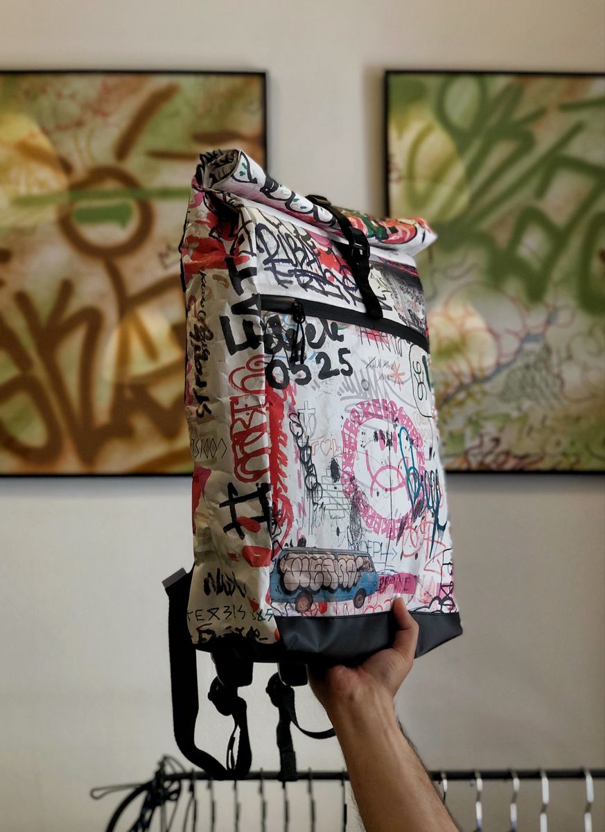 Artistic graphiti backpacks
