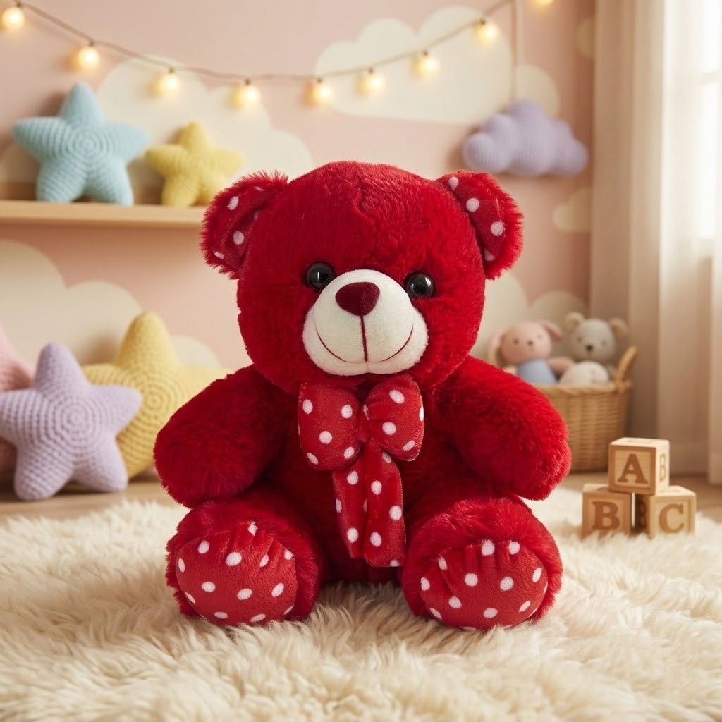 Cute Teddy Bear with Dotted Bow Wholesale at Factory Price | Bafna Toys