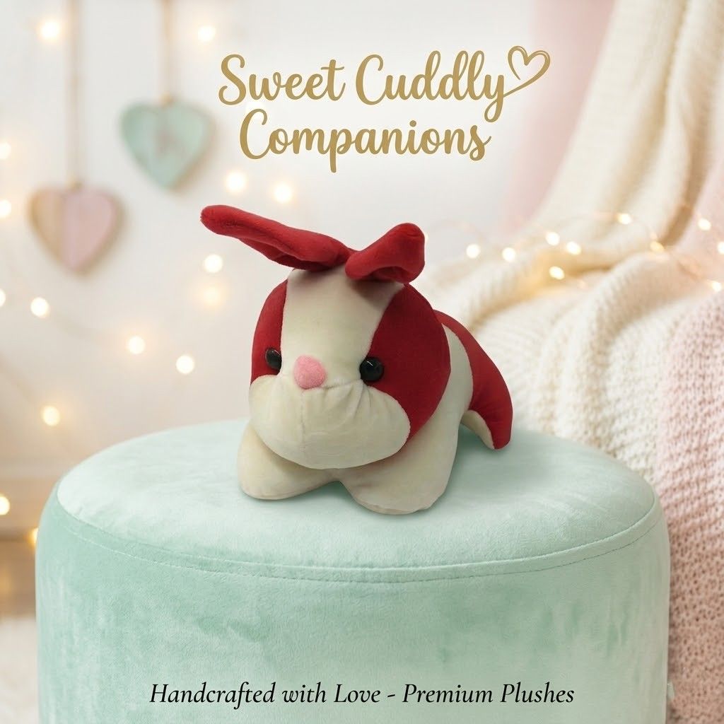 Paws Red Rabbit Toy Red Rabbit Teddy – Cute Soft Plush Bunny Toy Wholesale at Factory Price ...