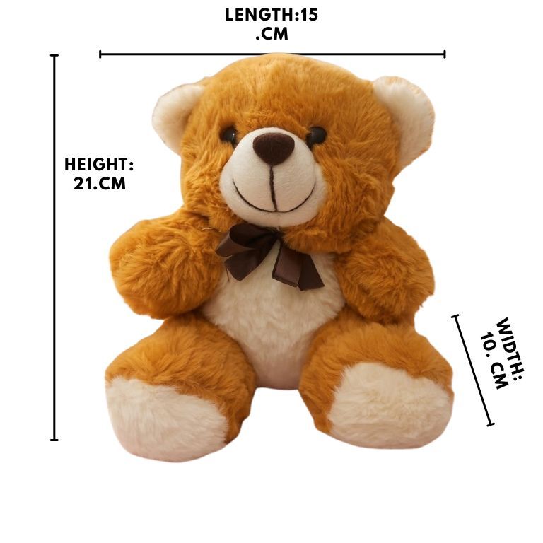 Brown & White Bear Teddy – Soft Plush Teddy with Carry Bag Wholesale at ...