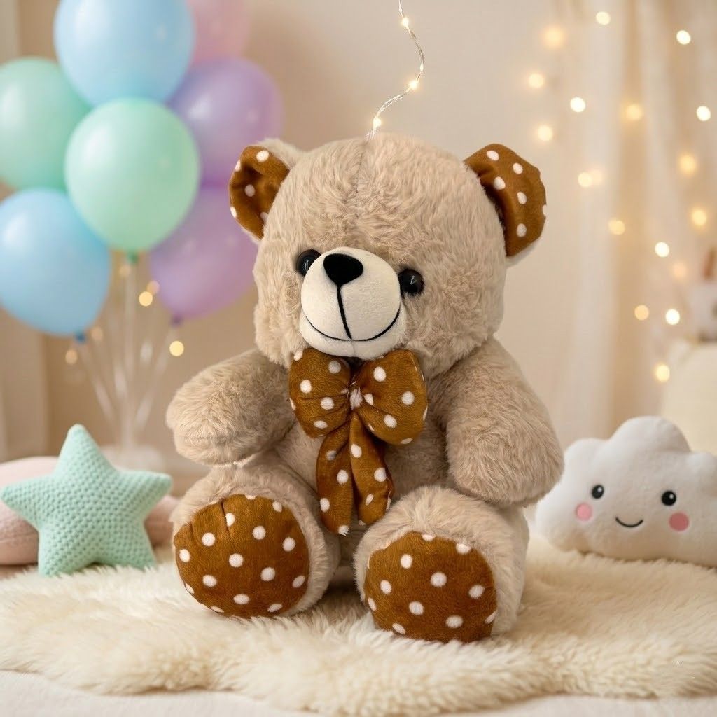 Cute Teddy Bear with Dotted Bow Wholesale at Factory Price | Bafna Toys