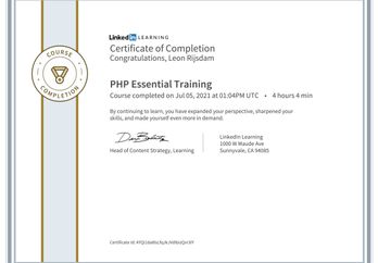 CertificateOfCompletion_PHP_Essential_Training
