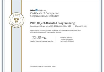 CertificateOfCompletion_PHP_ObjectOriented_Programming