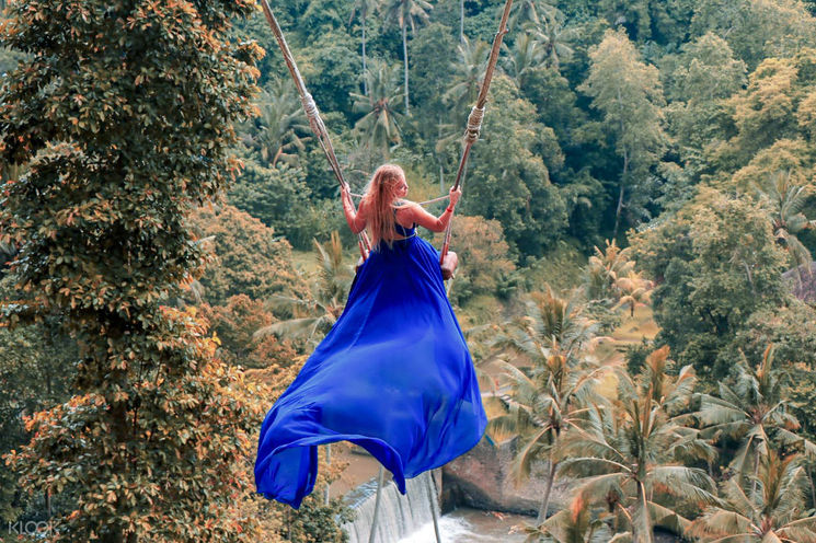 Ubud Jungle Swing, Temple & Waterfall Tour (Half Day)                  