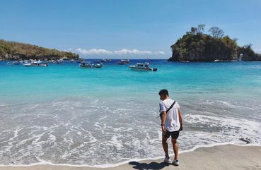 Swimming at Crystal Bay, Nusa Penida
