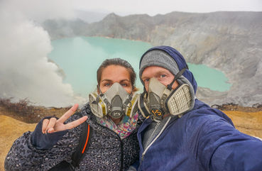 Selfie at Mount Ijen, Bali