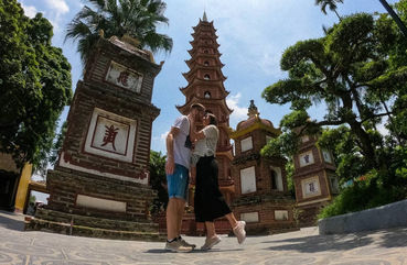 Tran Quoc Pagoda on the Hanoi Instagram Tour