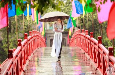 Red Bridge at the Walking Street in Hanoi