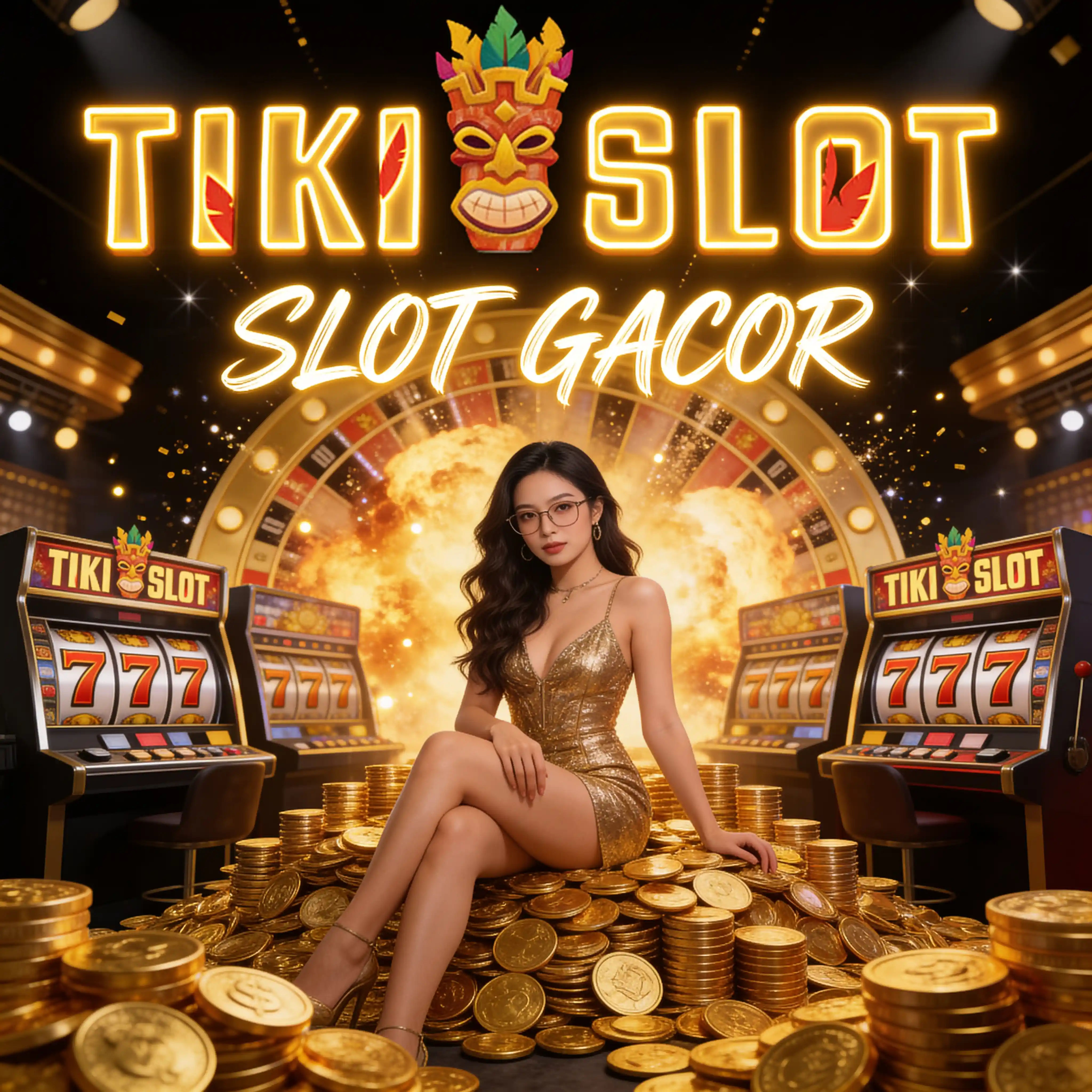 Almus 55'' Sideboard with 4 Glass Doors, 2 Large Drawers and Adjustable Shelves, White/Brown