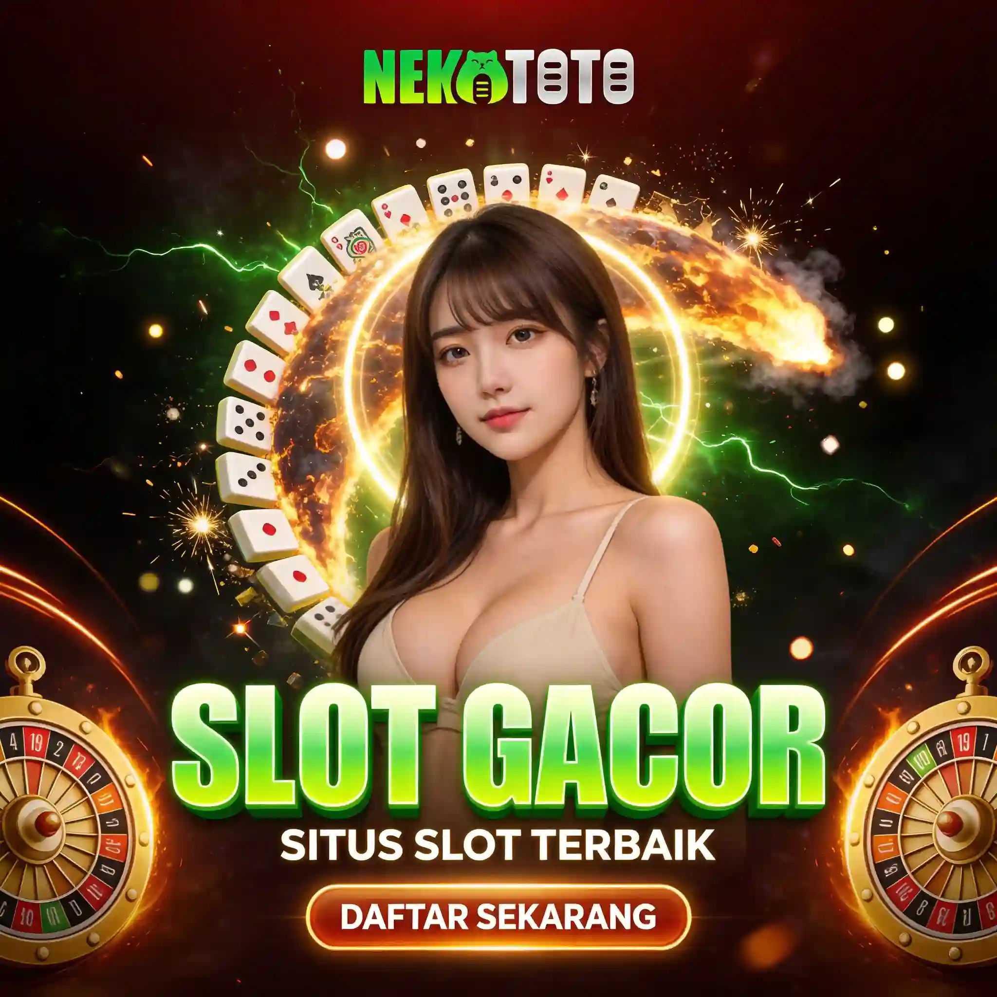 Almus 55'' Sideboard with 4 Glass Doors, 2 Large Drawers and Adjustable Shelves, White/Brown