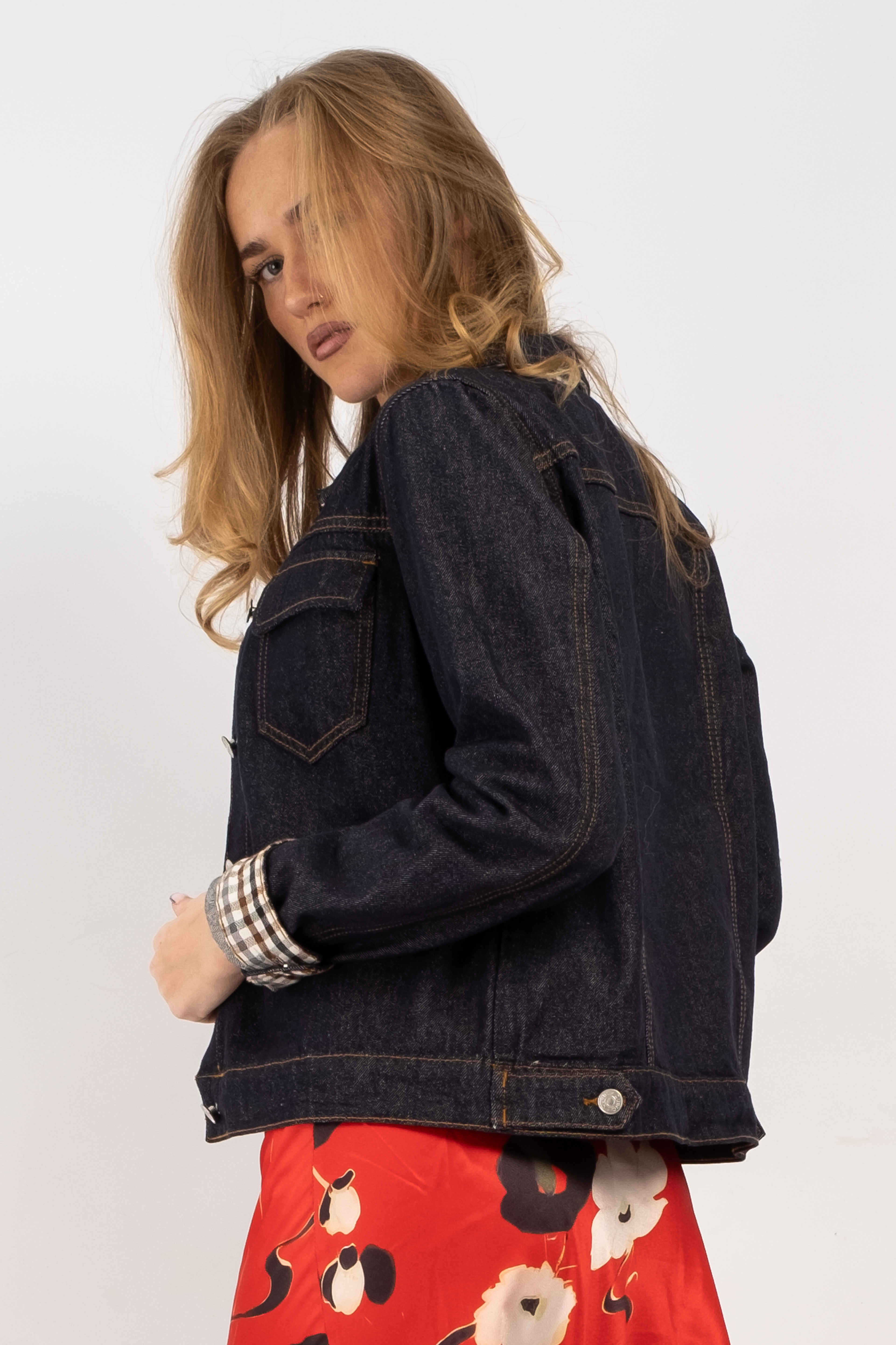 Downtown Ava Sculpted Denim Jacket