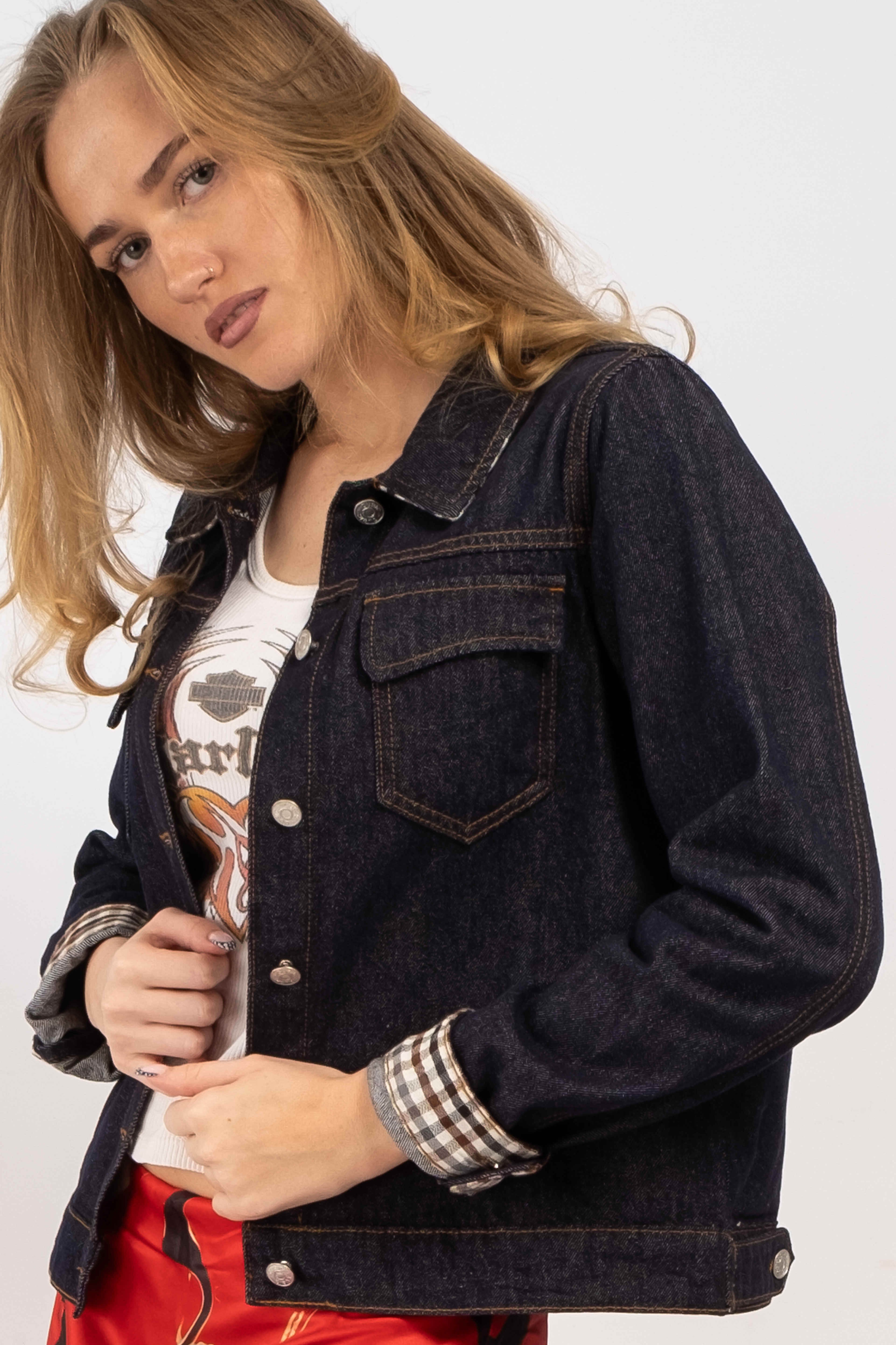 Downtown Ava Sculpted Denim Jacket