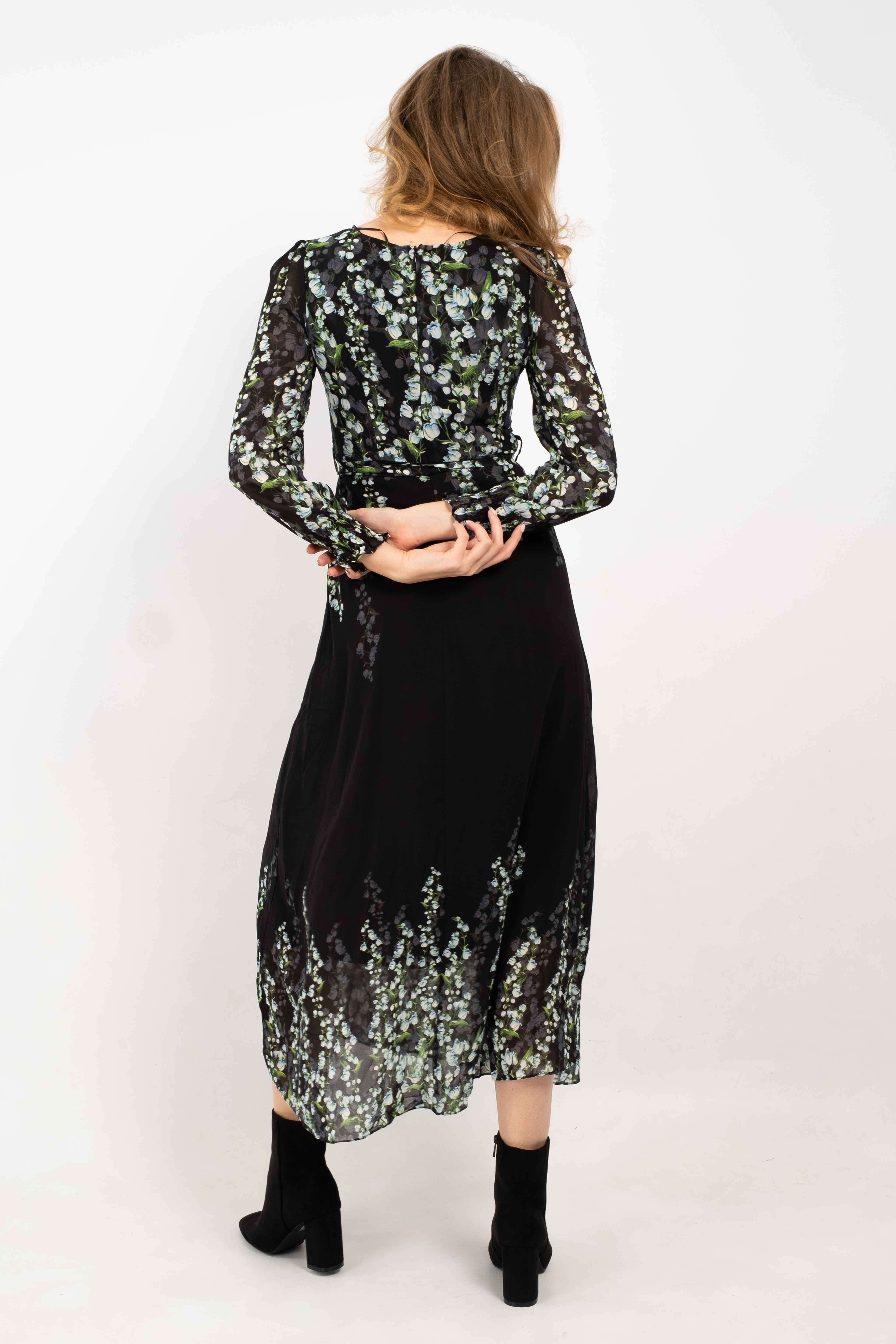 Jasmine Winter Garden  Layered Print Dress