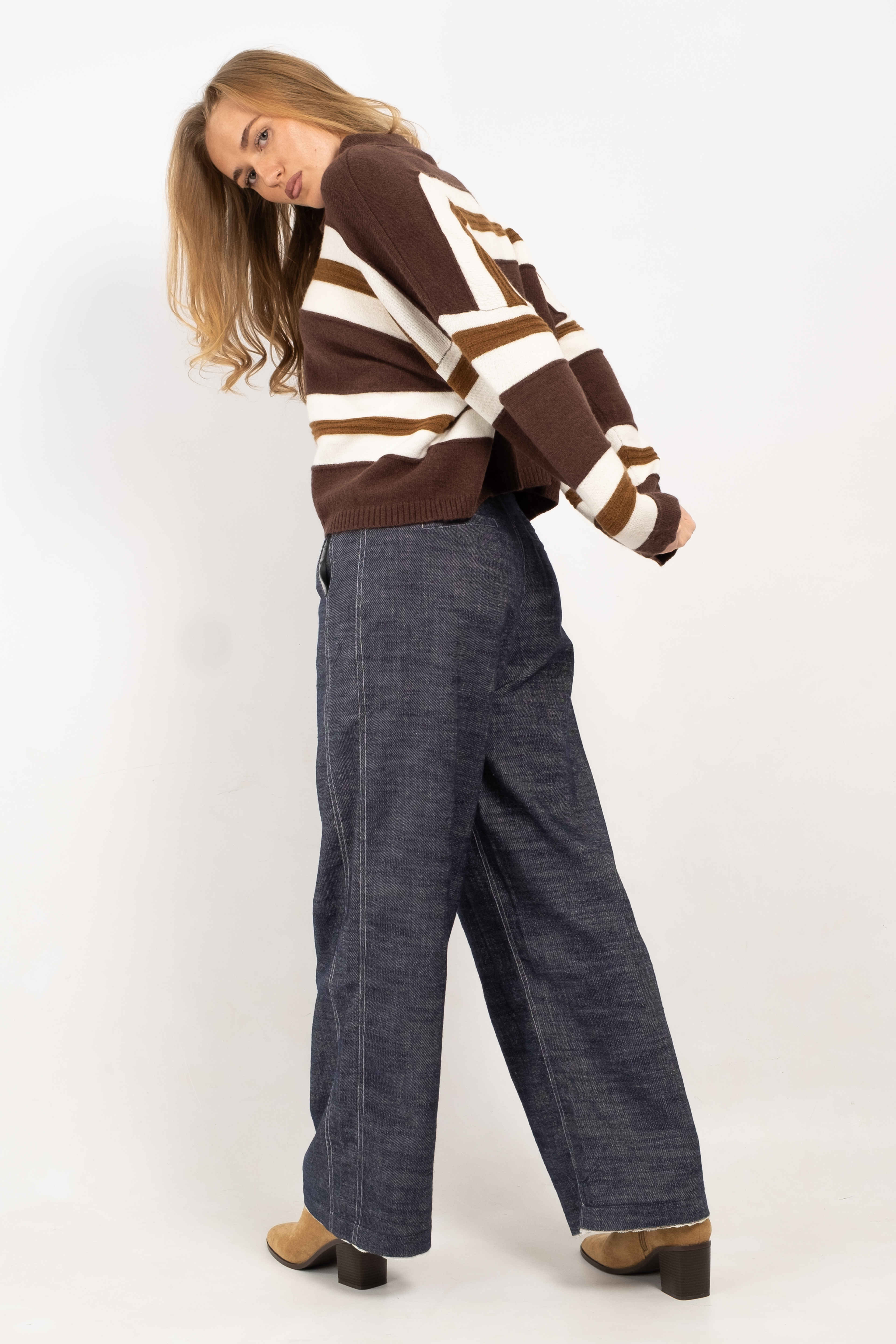 The Fall Semester Retro Contrast Sweater