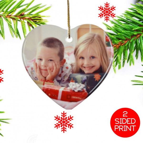 Personalized Photo Star Ceramic Ornament