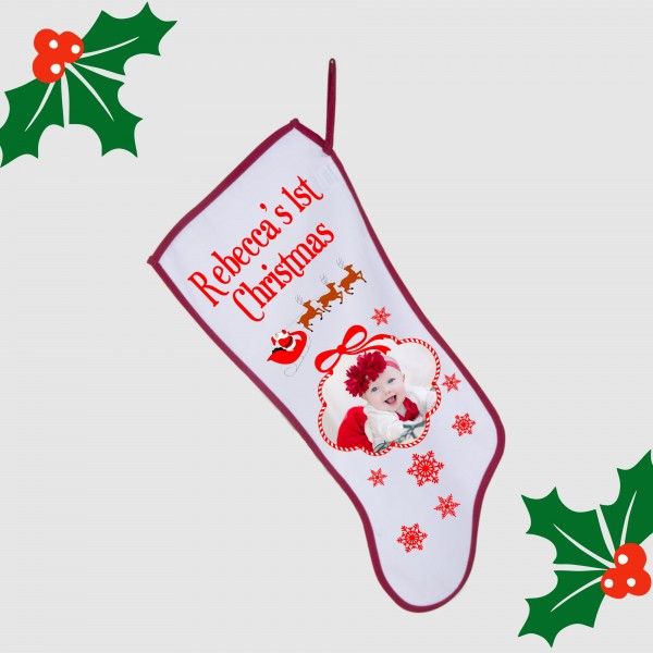 STK06-02 – Personalized Photo Christmas Stocking