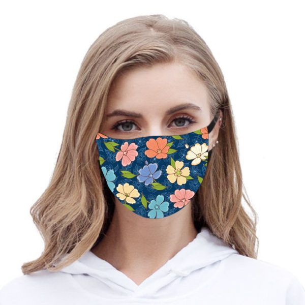 FM01-09 Adult Floral Sublimation Mask 1