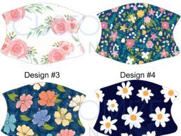 FM01-09 Adult Floral Sublimation Mask