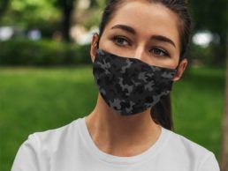 FM01-17 Adult Sublimation Face masks, Camouflage Print-Main img