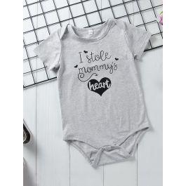 Baby Slogan Print Popper Romper