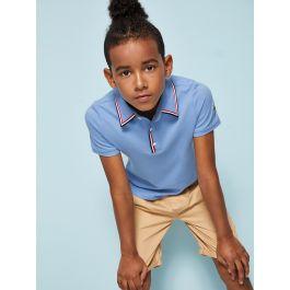 Boys Patched Detail Striped Side Polo Shirt