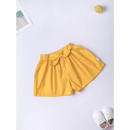 Toddler Girls Ribbon Front Elastic Waist Shorts