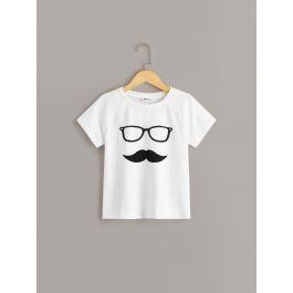 Boys Glasses & Moustache Print Tee