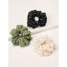 Polka Dot Pattern Scrunchie 3pcs