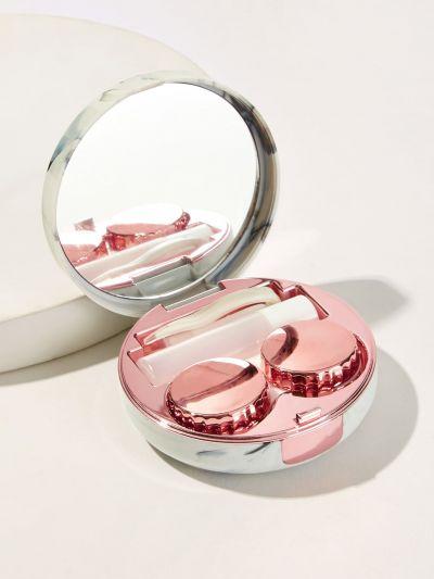 Mirror Detail Round Contact Lens Case Set 5pack