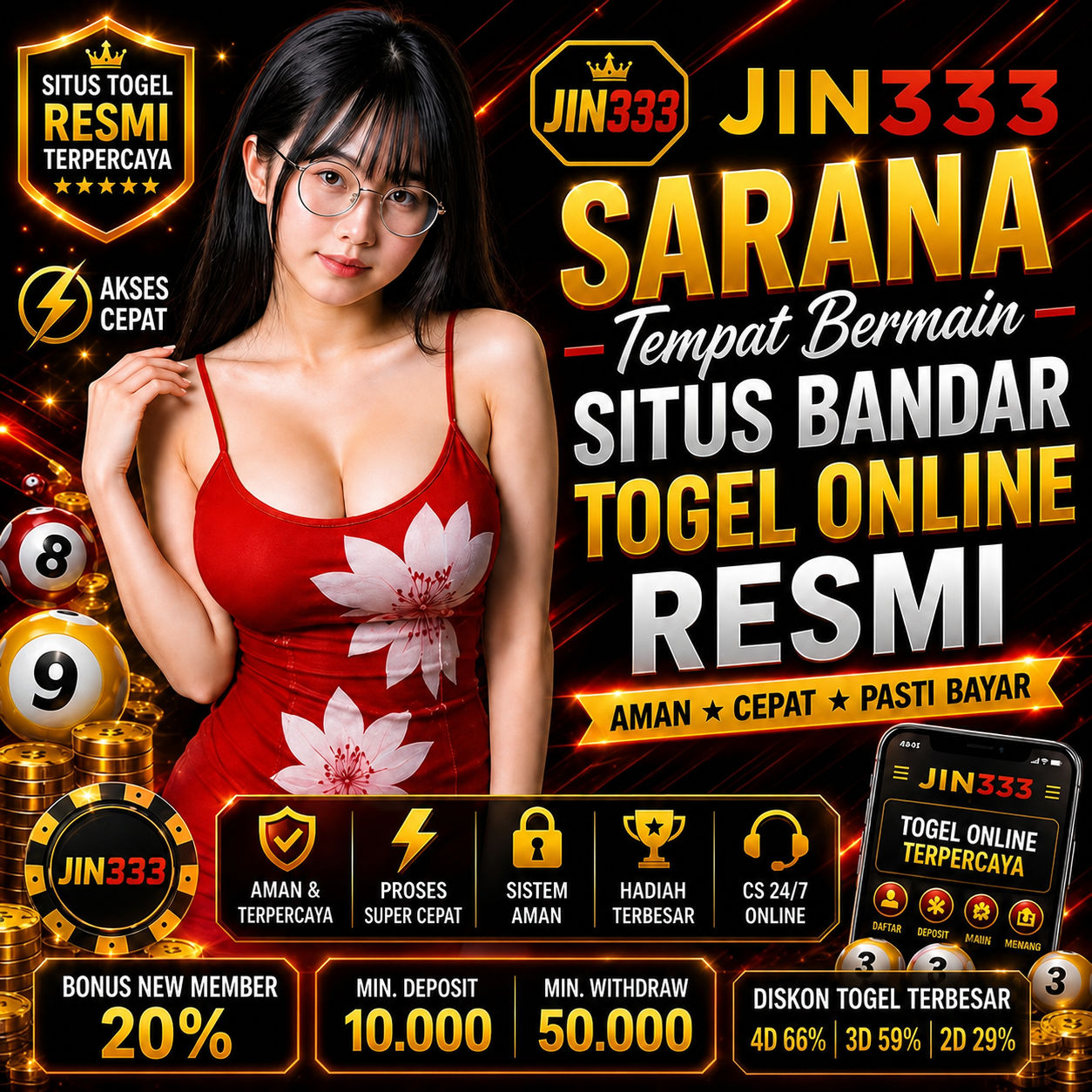 JIN333 : Situs Link Slot Online Terpercaya dengan Deposit Mudah & Koleksi Game Populer 2026 image 1