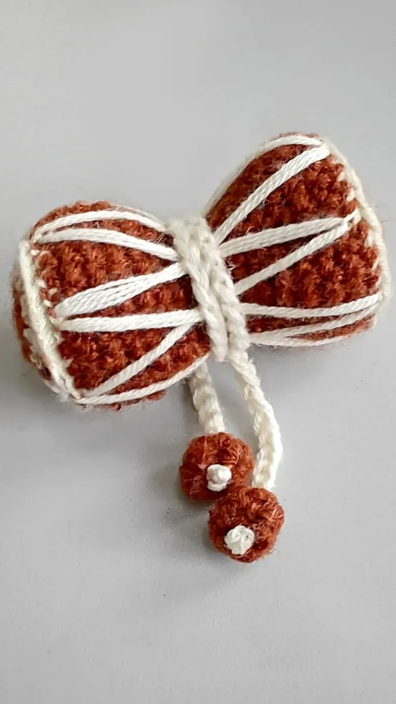 Brown Crochet Bow