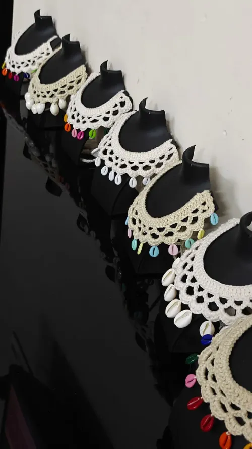 Crochet Cowrie Necklace