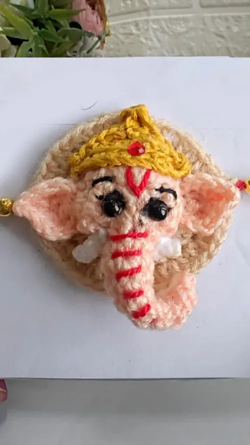 Crochet Ganesha Rakhi