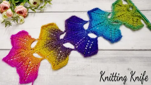 Knitted Leaf Lace Stitch