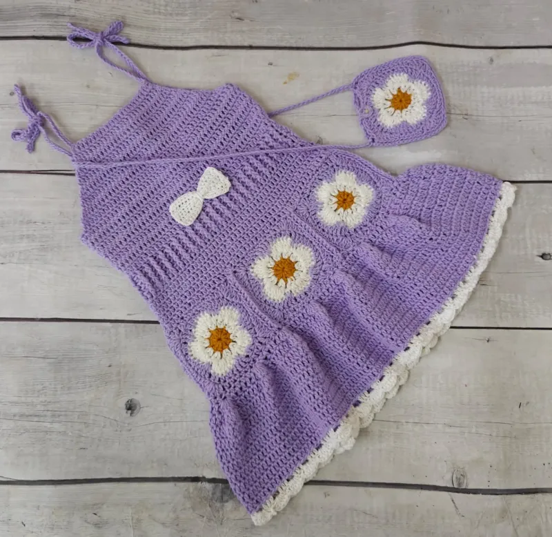 Lilac Crochet Baby Dress — photo 1 of 2