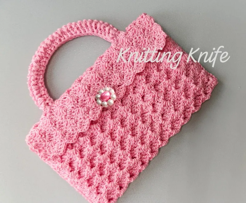 Pink Crochet Mini Handbag