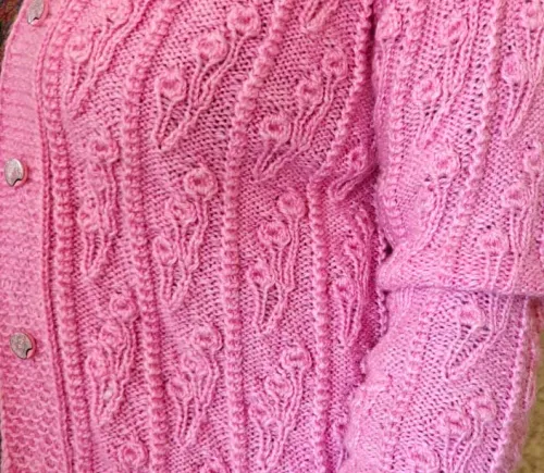 Pink Knitted Women's Cardigan