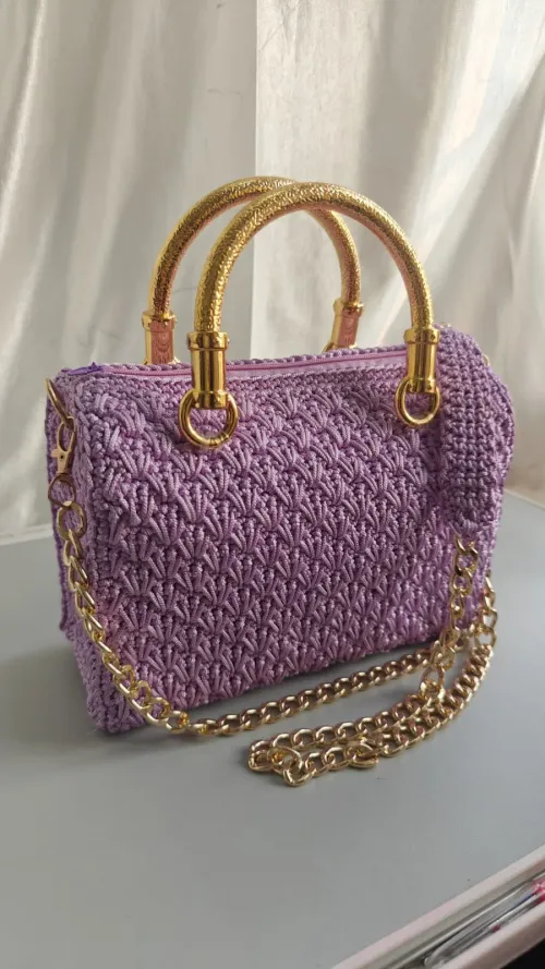 Purple Crochet Purse