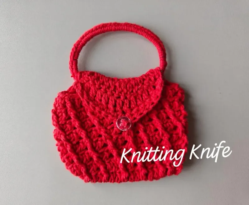 Red Crochet Mini Handbag