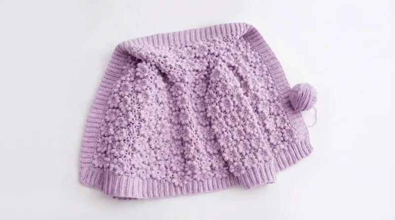 Violet Handmade Knitted Cardigan