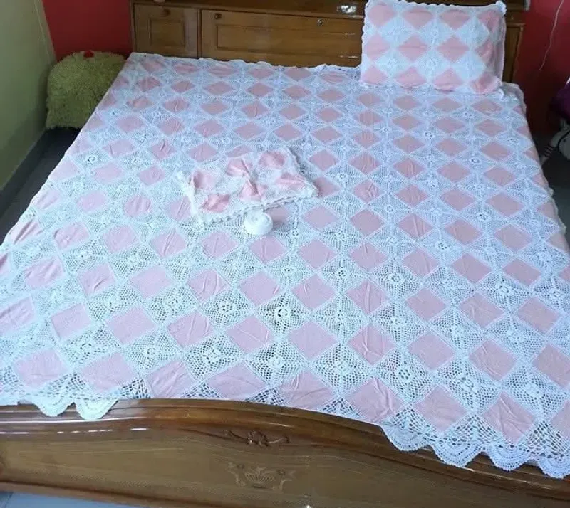 White Crochet Bedspread