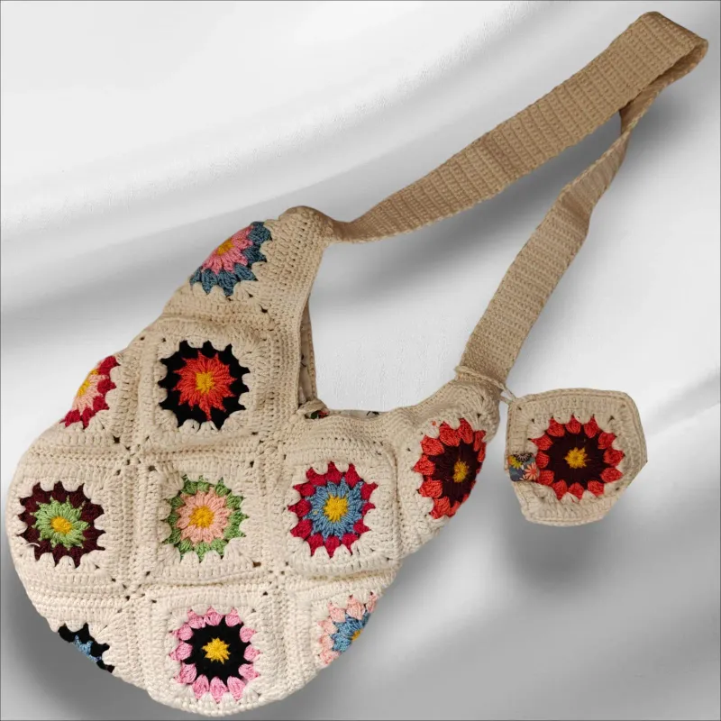 White Crochet Square Hand Purse — photo 3 of 3