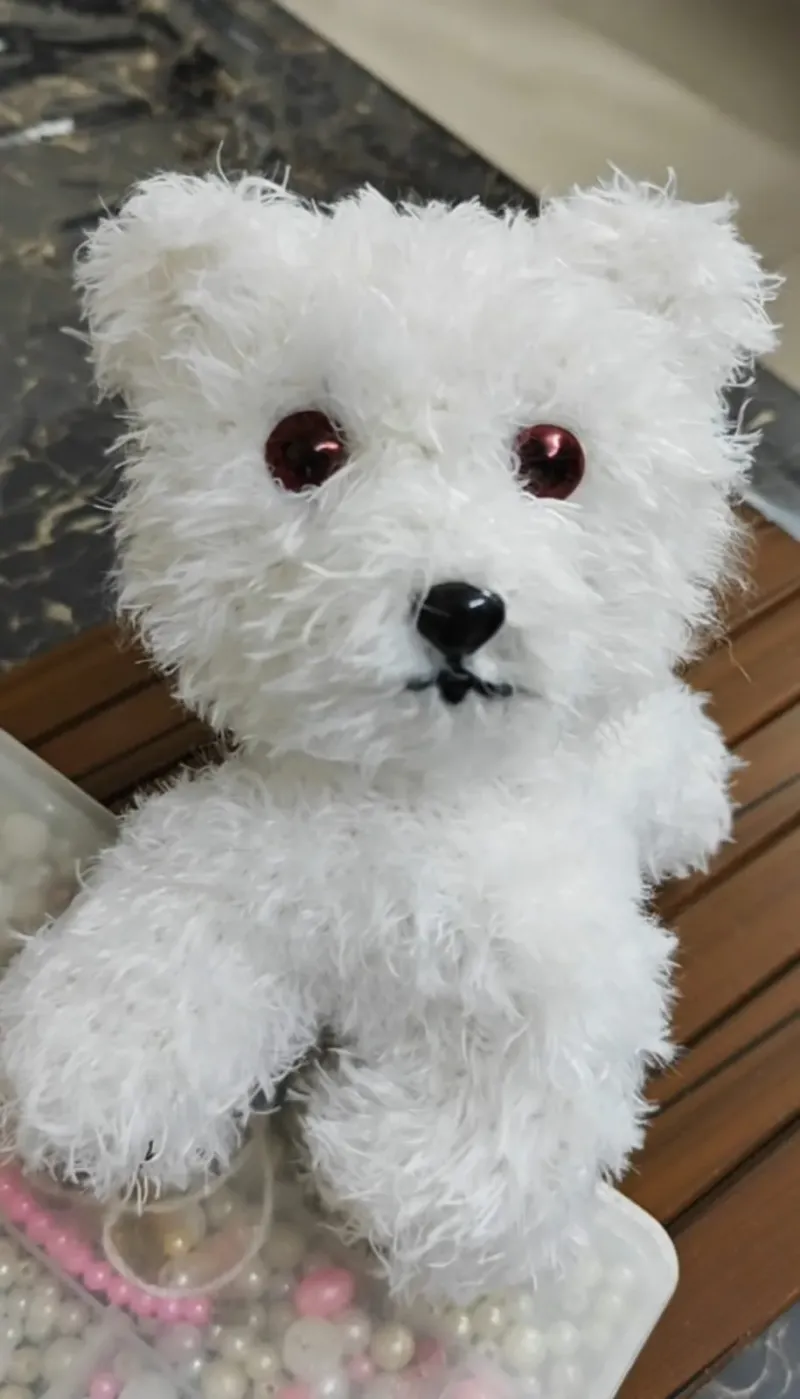 White Crochet Teddy Bear