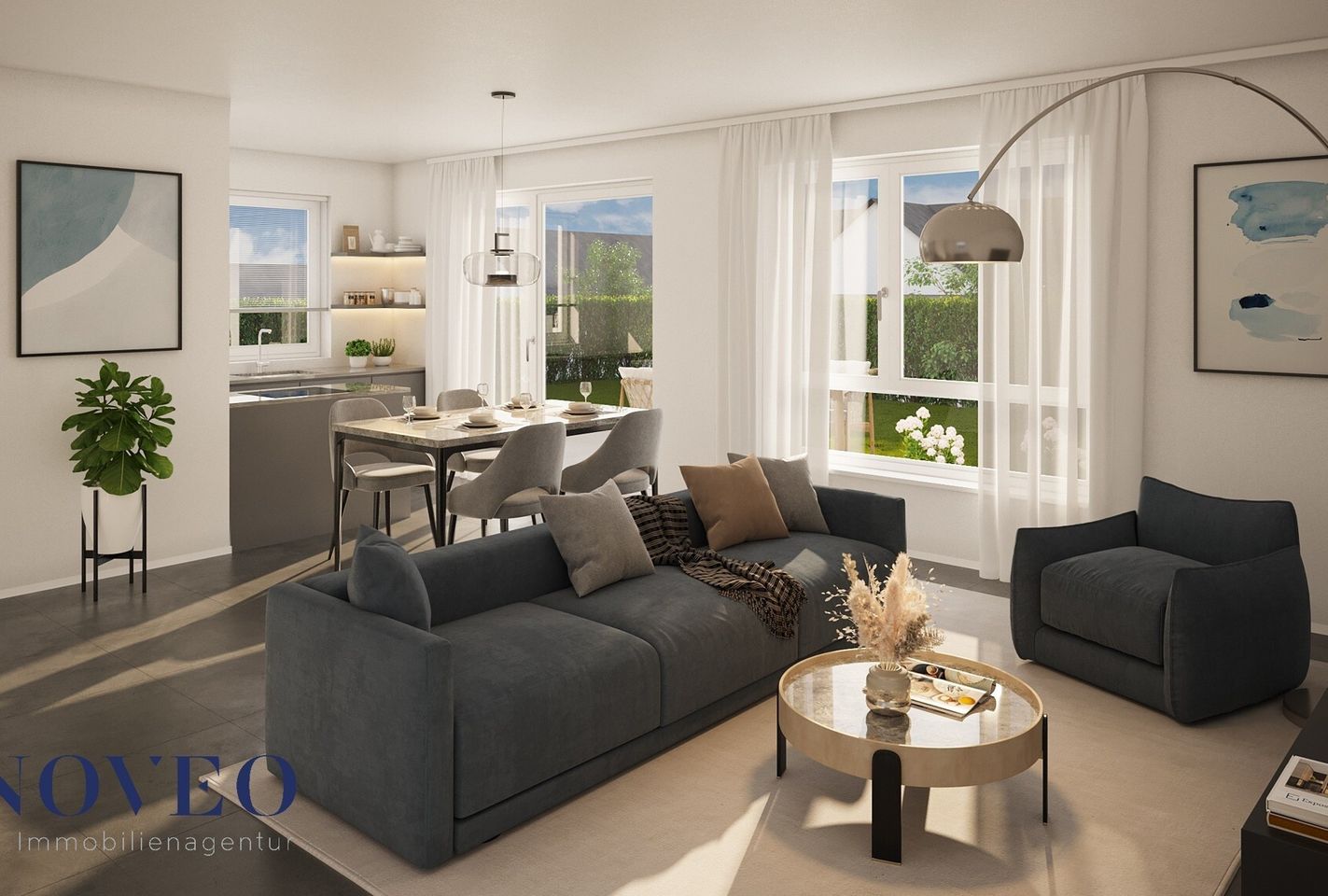 visualisiertes Wohnzimmer