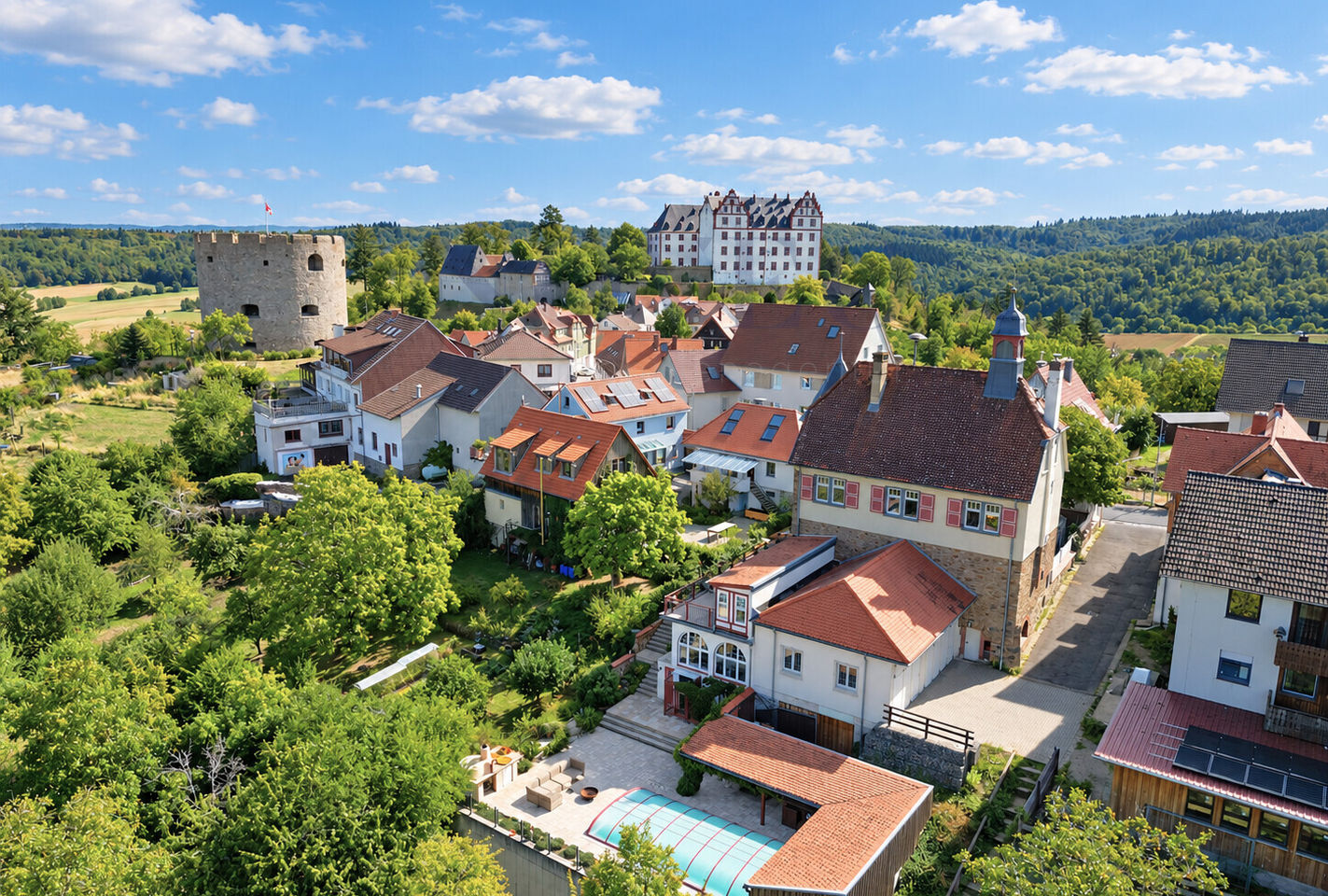Blick auf das Schloss Lichtenberg