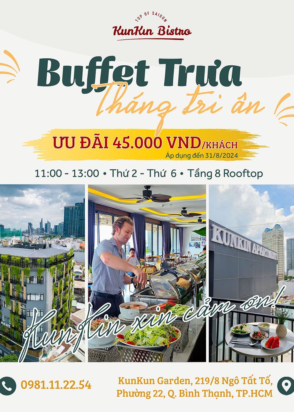 Beige &  Turquoise Organic Street Food Festival (Poster) - 1