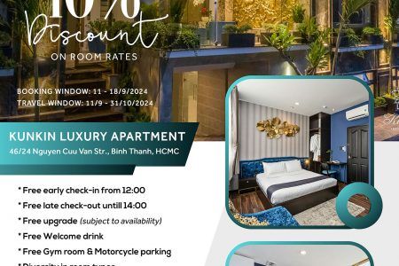 GIẢM 10% GIÁ PHÒNG – ENJOY 10% DISCOUNT