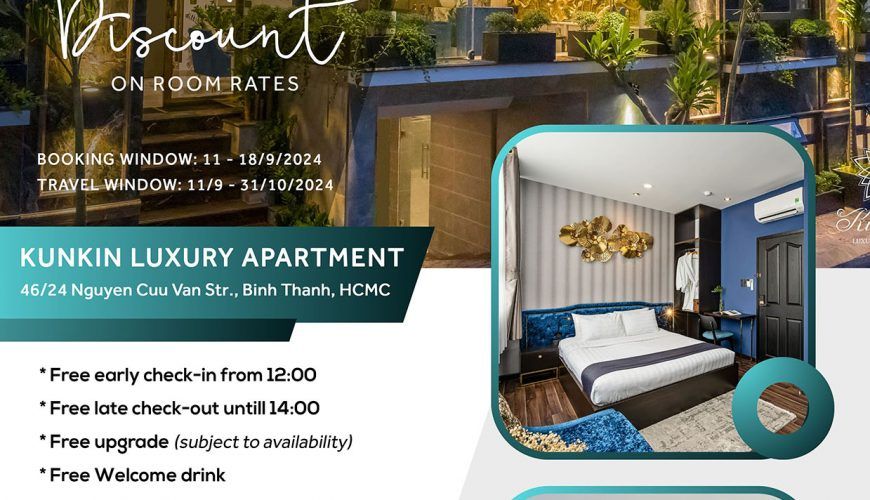 GIẢM 10% GIÁ PHÒNG – ENJOY 10% DISCOUNT
