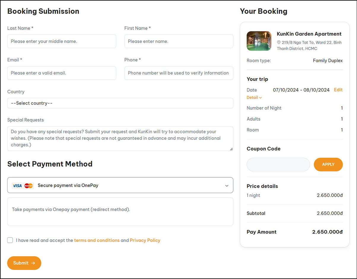 Booking instructions 3 Booking Instructions Kunkin Garden Apartment 3 1